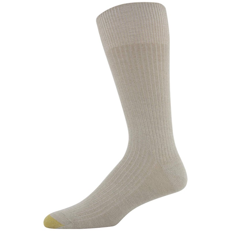 GOLDTOE Men's Stanton Crew Socks, Multipairs, Khaki Marl Assorted, X-Large - Image 3